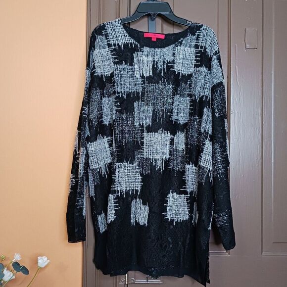 Shamask Women's size 2 Long Sleeve Tunic Elegant Top Blouse - Picture 1 of 11